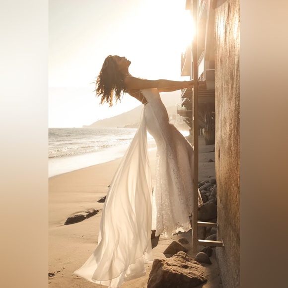 Remarkable Moment White Floral Embroidered Lace-Up Maxi Dress - Picture 5 of 5